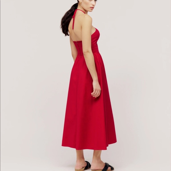NWT Reformation Stassie Dress Cherry - Picture 4 of 7